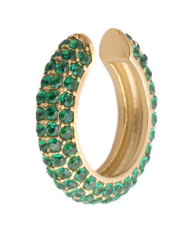 FULL BLING EAR CUFF GREEN sold by DARK Department