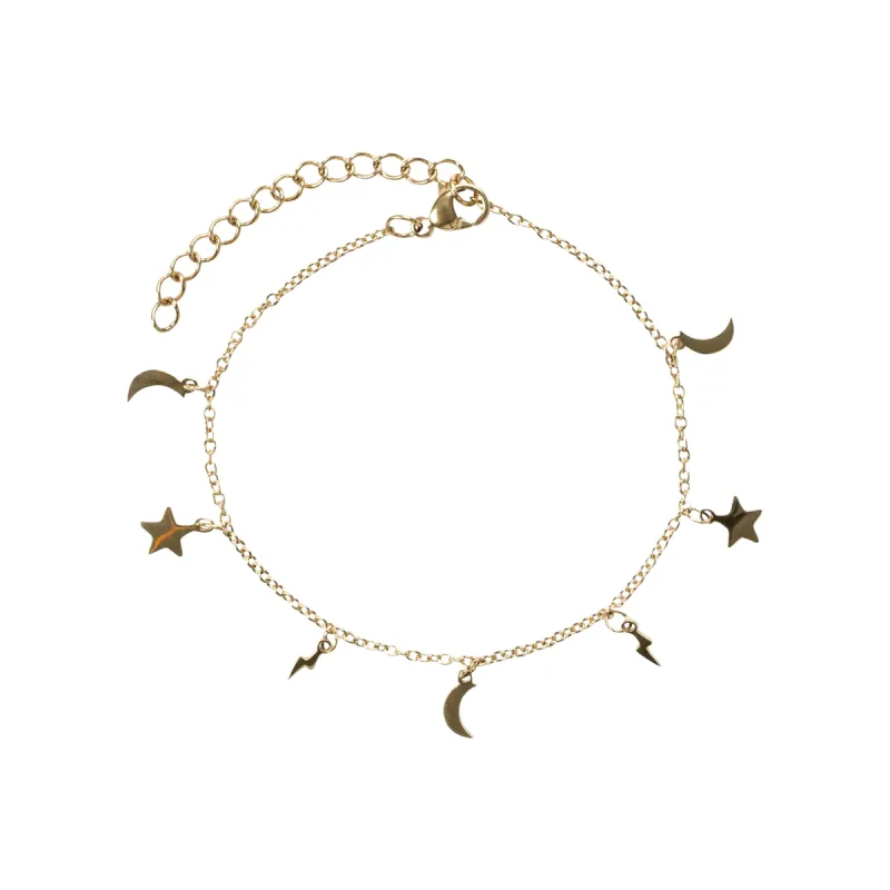 CHARM BRACELET EXTRA THIN GOLD sold by DARK Department