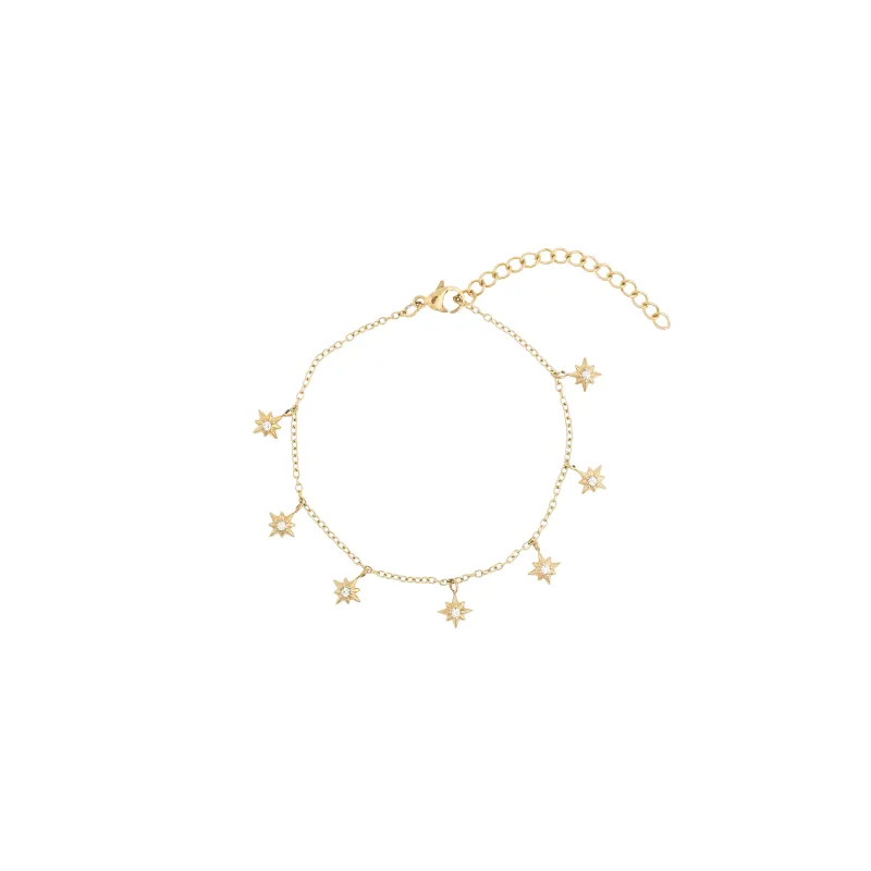 CRYSTAL STAR CHARM BRACELET sold by DARK Department
