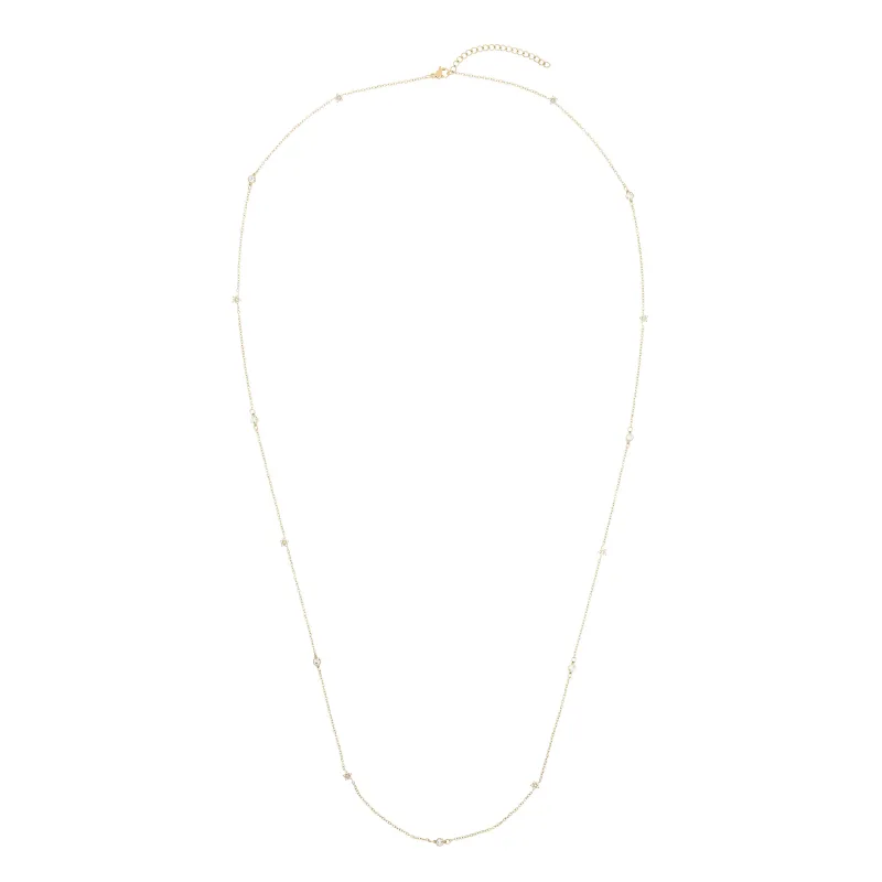 CRYSTAL STAR & DOT CHAIN NECKLACE sold by DARK Department