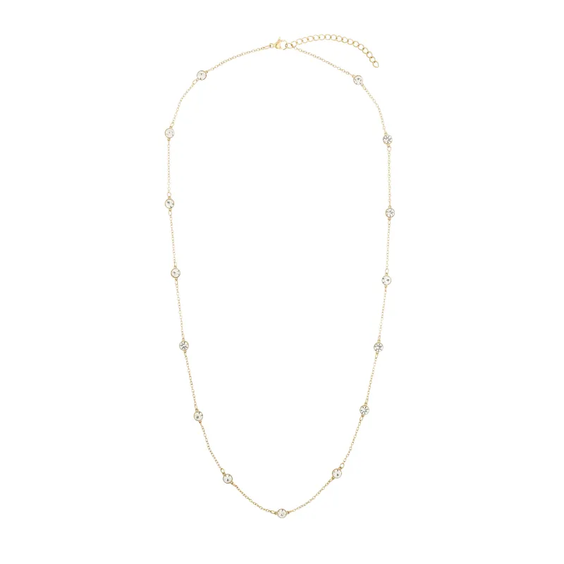 CRYSTAL DOT CHAIN NECKLACE 55 CM sold by DARK Department