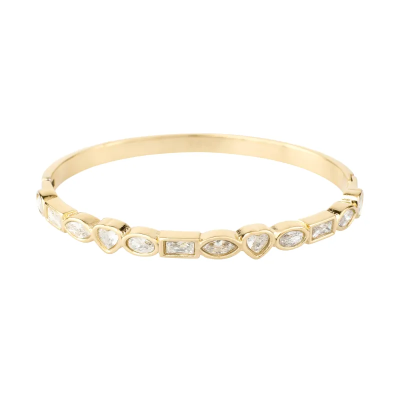MULTISHAPED CRYSTAL BANGLE sold by DARK Department