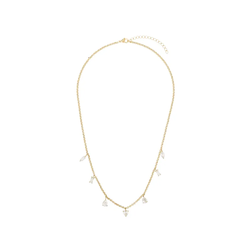 MULTISHAPED CRYSTAL NECKLACE sold by DARK Department