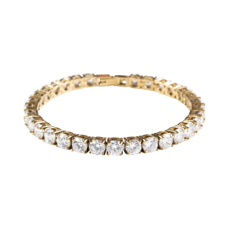 TENNIS BRACELET 5 MM GOLD sold by DARK Department