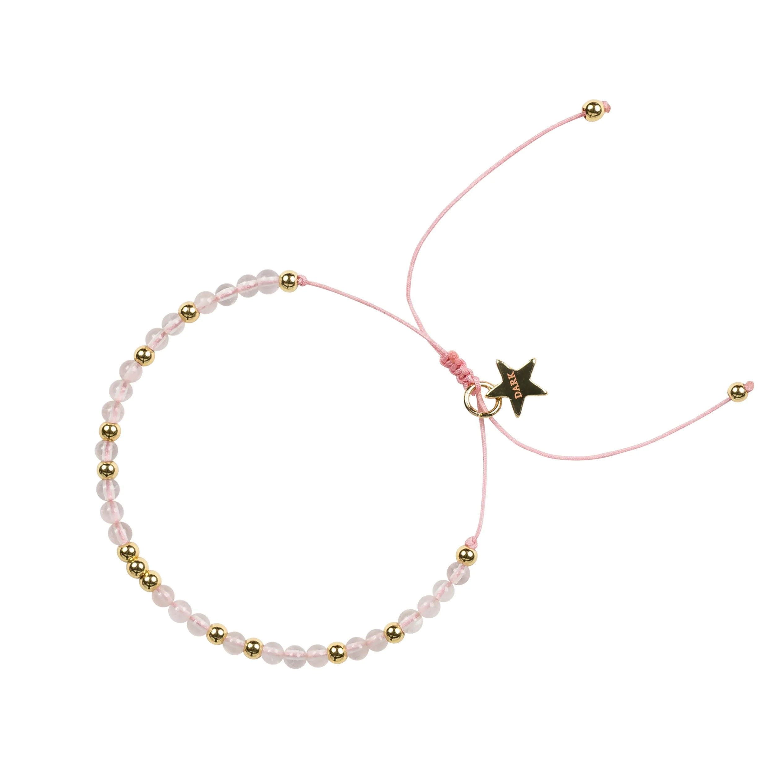 STONE BEAD BRACELET 3 MM ROSE QUARTZ sold by DARK Department
