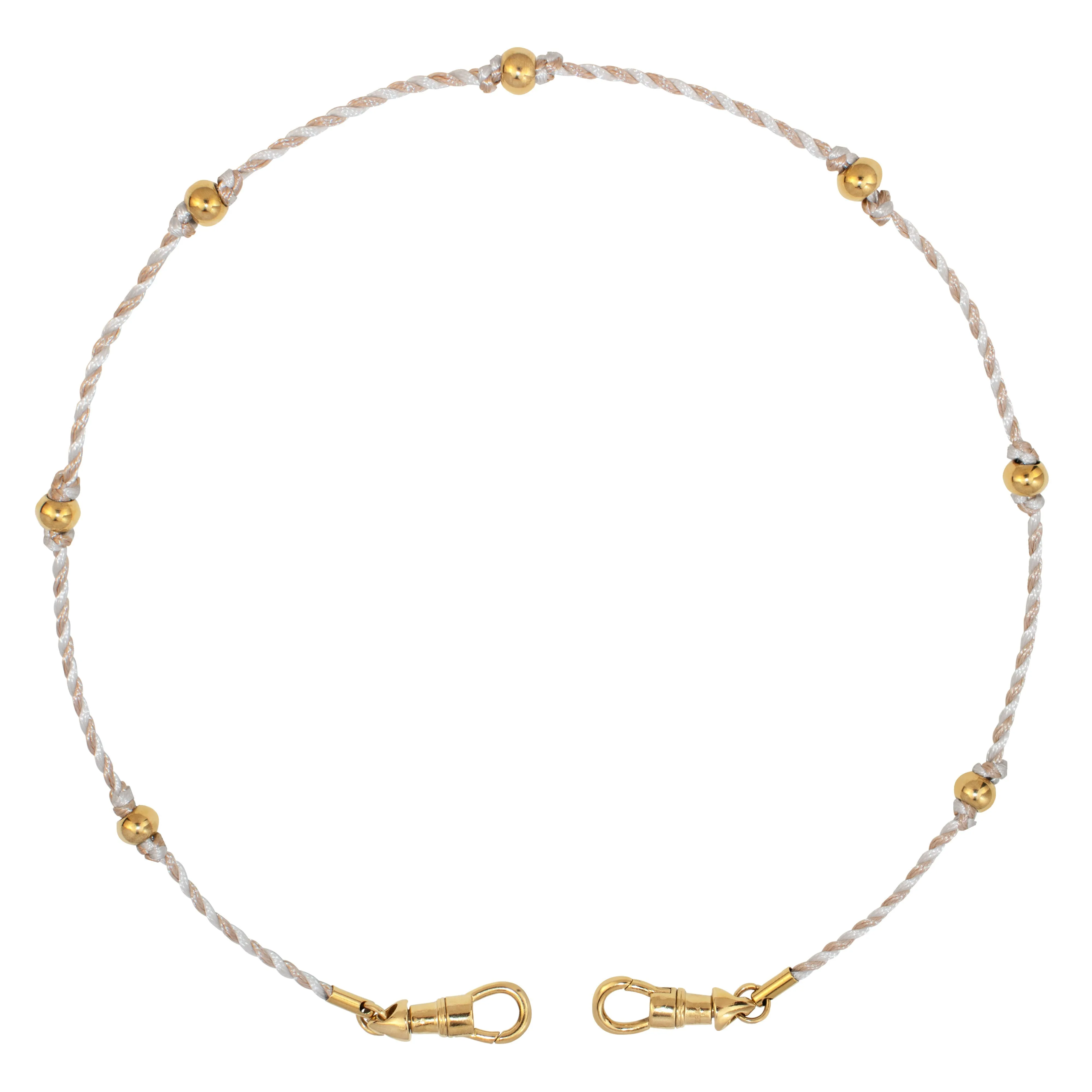 CLASP THREAD NECKLACE WHITE & SAND sold by DARK Department