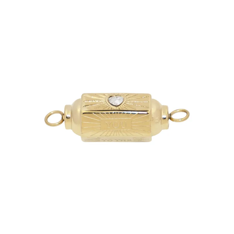 CRYSTAL HEART CHARM CONNECTOR LINK sold by DARK Department