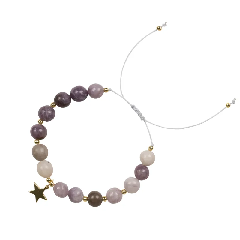 STONE BEAD BRACELET 8 MM GRAPE sold by DARK Department