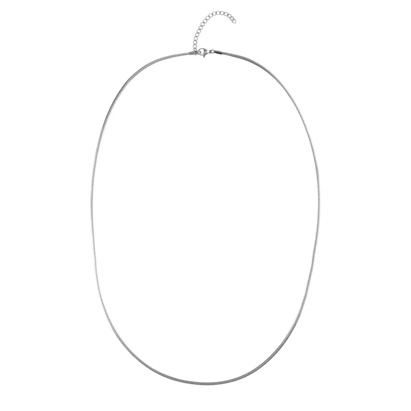 SNAKE CHAIN NECKLACE EXTRA THIN SILVER 65 CM sold by DARK Department