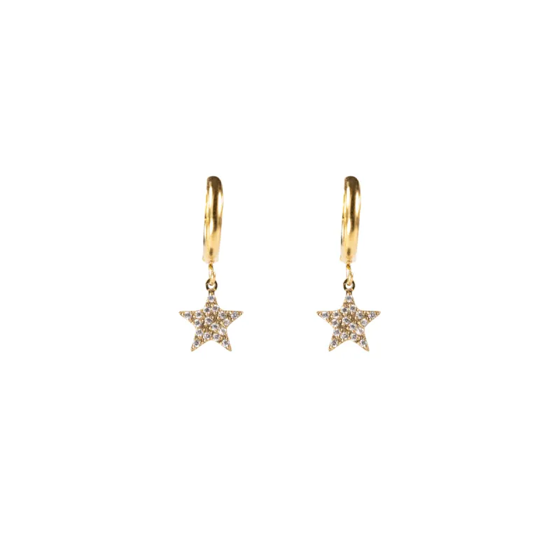 STAR HOOP W/CRYSTALS sold by DARK Department