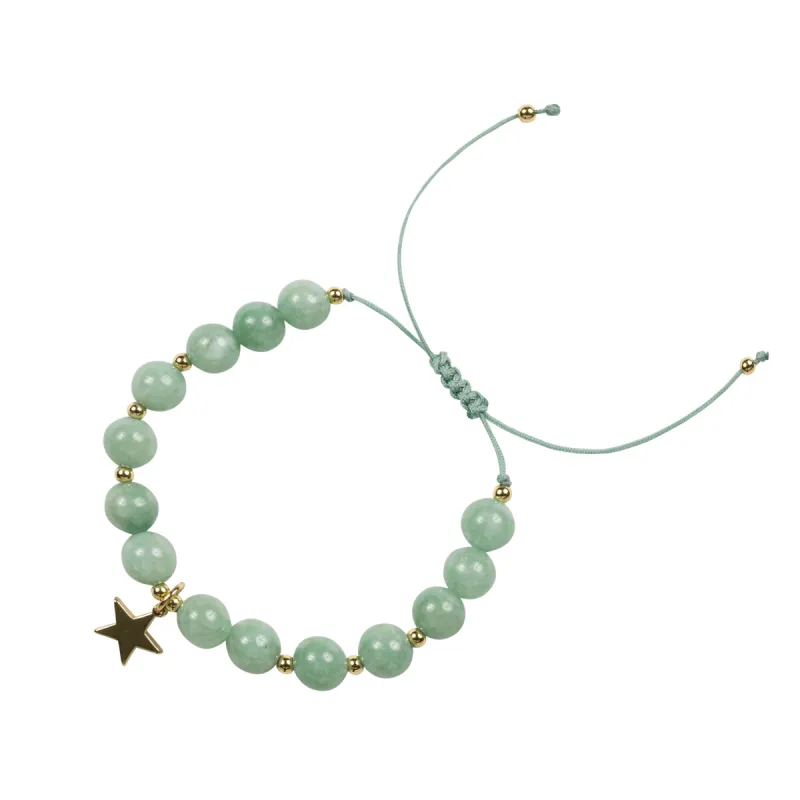 STONE BEAD BRACELET 8 MM GREEN JADE sold by DARK Department