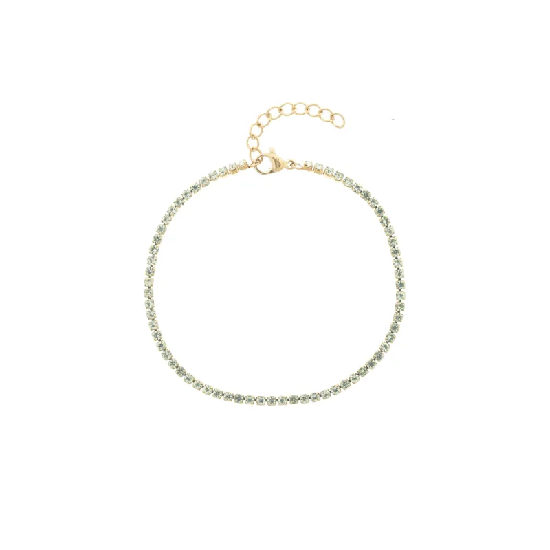 TENNIS CHAIN BRACELET 2 MM ARMY sold by DARK Department