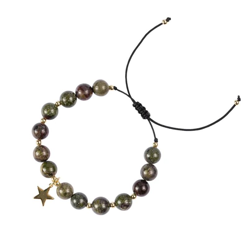 STONE BEAD BRACELET 8 MM ARMY sold by DARK Department