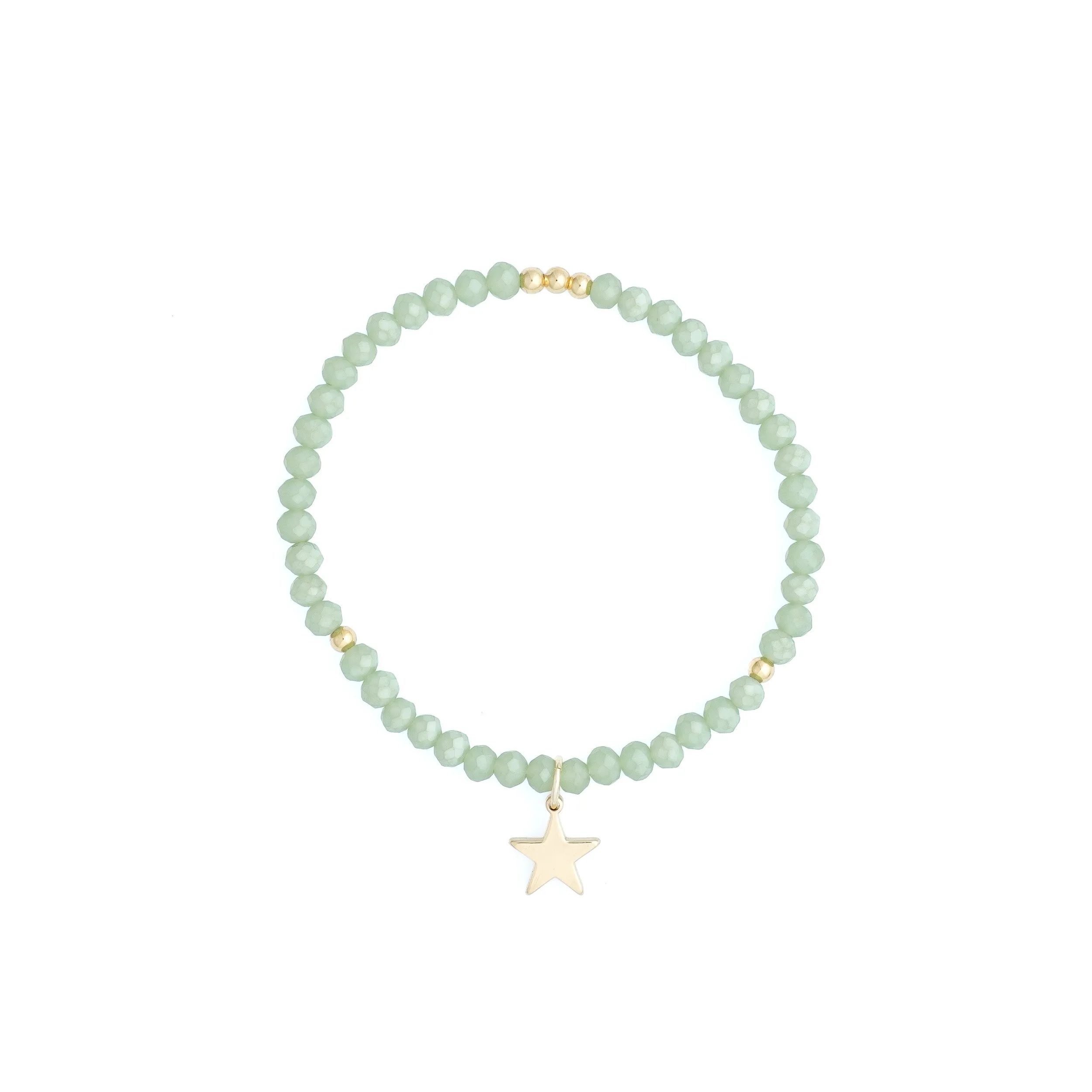 CRYSTAL BEAD BRACELET 4 MM SPARKLED PALE OCEAN GREEN sold by DARK Department