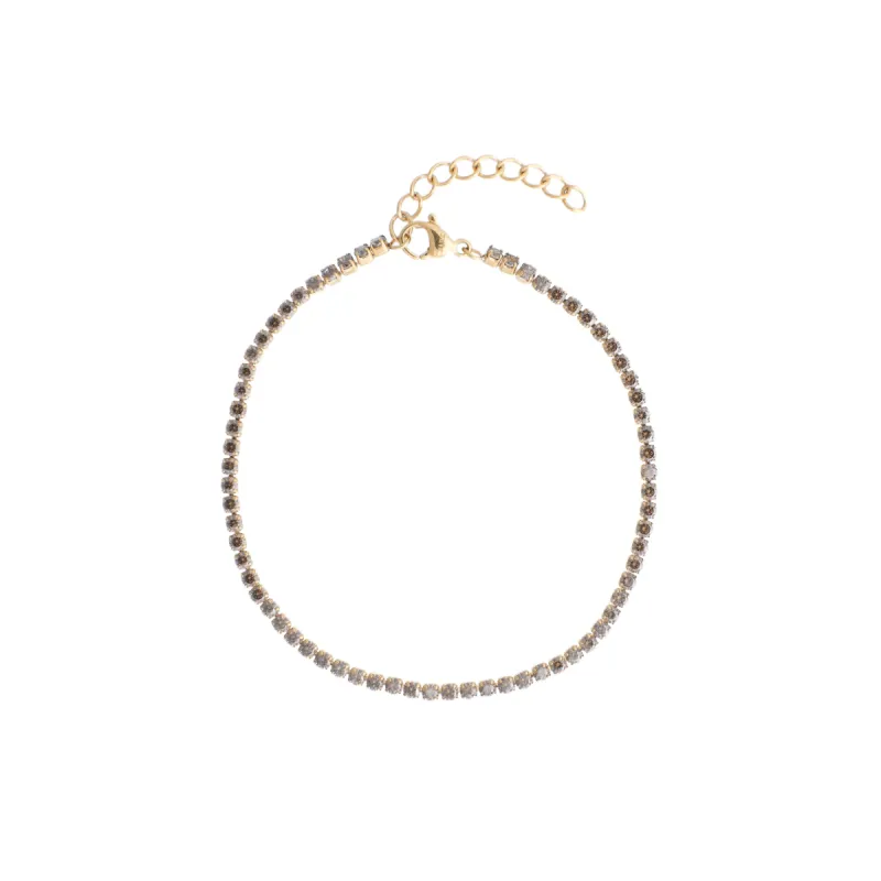 TENNIS CHAIN BRACELET 2 MM DARK GREY sold by DARK Department
