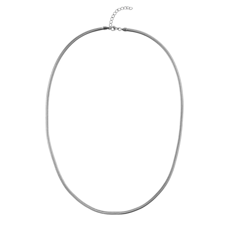 SNAKE CHAIN NECKLACE THIN SILVER 70 CM sold by DARK Department