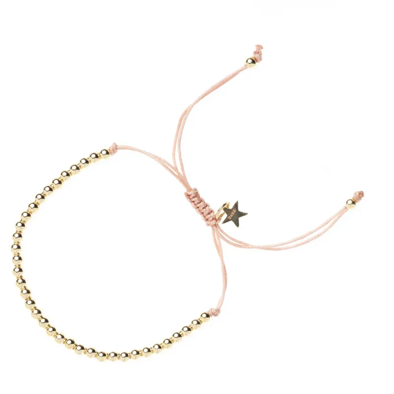 METAL BEAD BRACELET BROAD VINTAGE ROSE sold by DARK Department