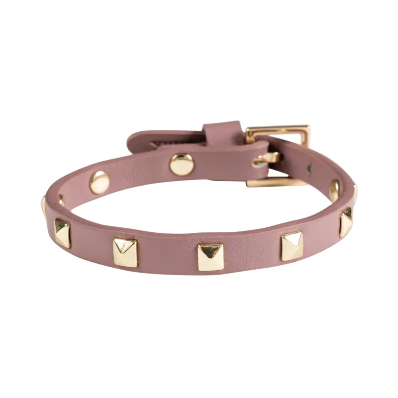 LEATHER STUD BRACELET MINI DUSTY GRAPE sold by DARK Department