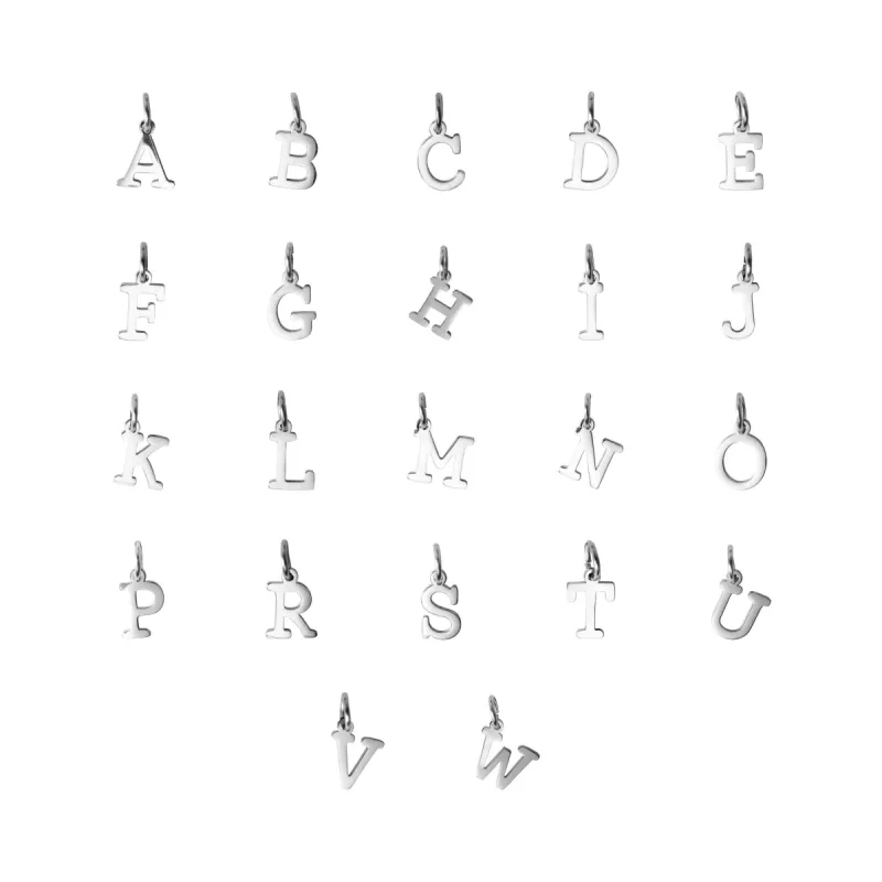 LETTER CHARM SILVER sold by DARK Department