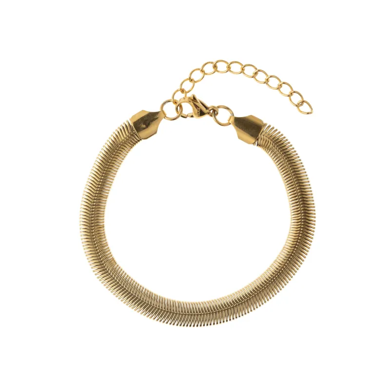 SNAKE CHAIN BRACELET GOLD sold by DARK Department