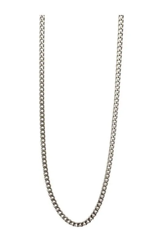 PLAIN CHAIN NECKLACE SILVER 50 CM made by DARK Department