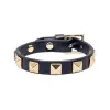 LEATHER STUD BRACELET BLACK METALLIC sold by DARK Department