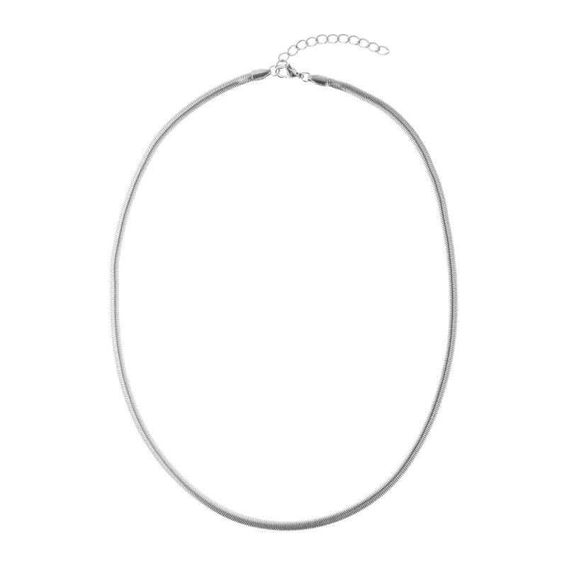 SNAKE CHAIN NECKLACE THIN SILVER 50 CM sold by DARK Department