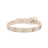 LEATHER STAR STUD BRACELET VANILLA sold by DARK Department