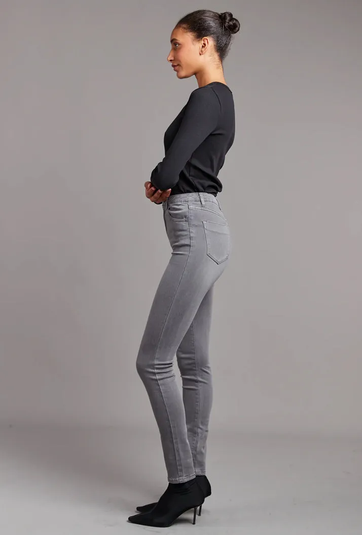 Toxik3 L185-160 High Waist Skinny Jeans - Grey sold by DB3 Online product image thumbnail 3