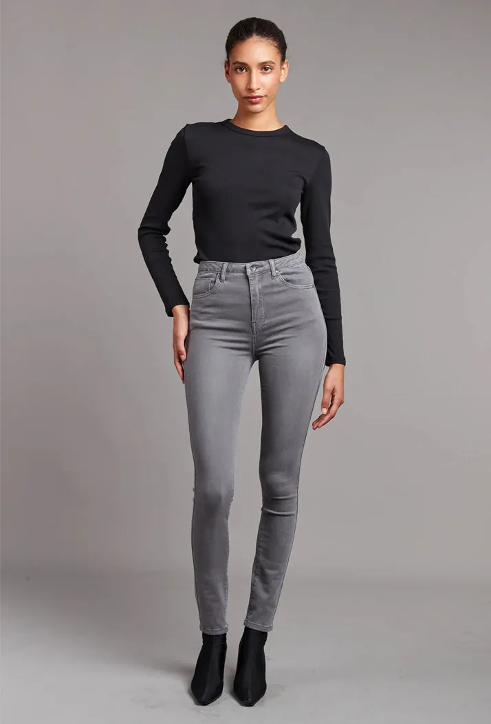 Toxik3 L185-160 High Waist Skinny Jeans - Grey sold by DB3 Online product image thumbnail 4