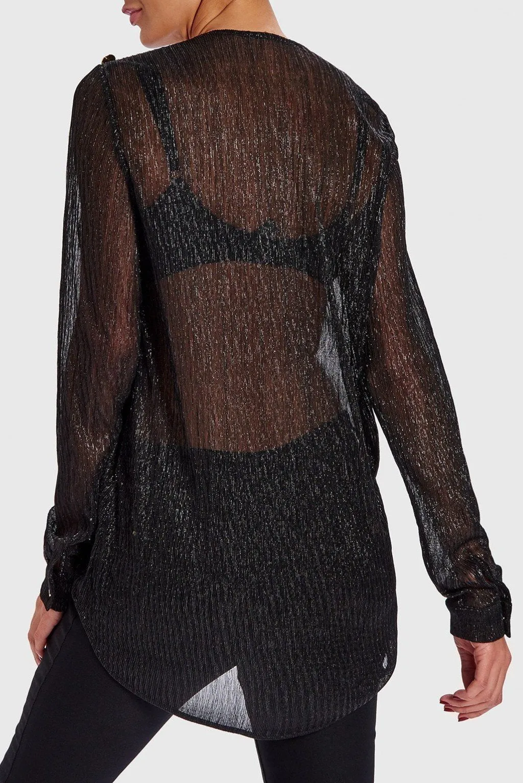 FOREVER UNIQUE STRIKE DRAPED BLOUSE - BLACK sold by DB3 Online product image thumbnail 2