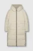 Rino & Pelle Keilafur Long Hooded Puffer Coat - Stone sold by DB3 Online