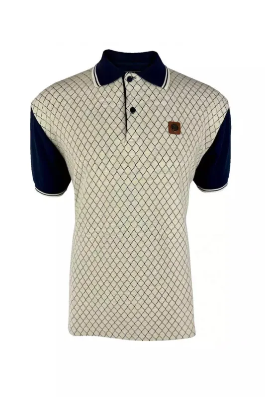 Trojan Ottoman Rib Panel Polo - Navy sold by DB3 Online