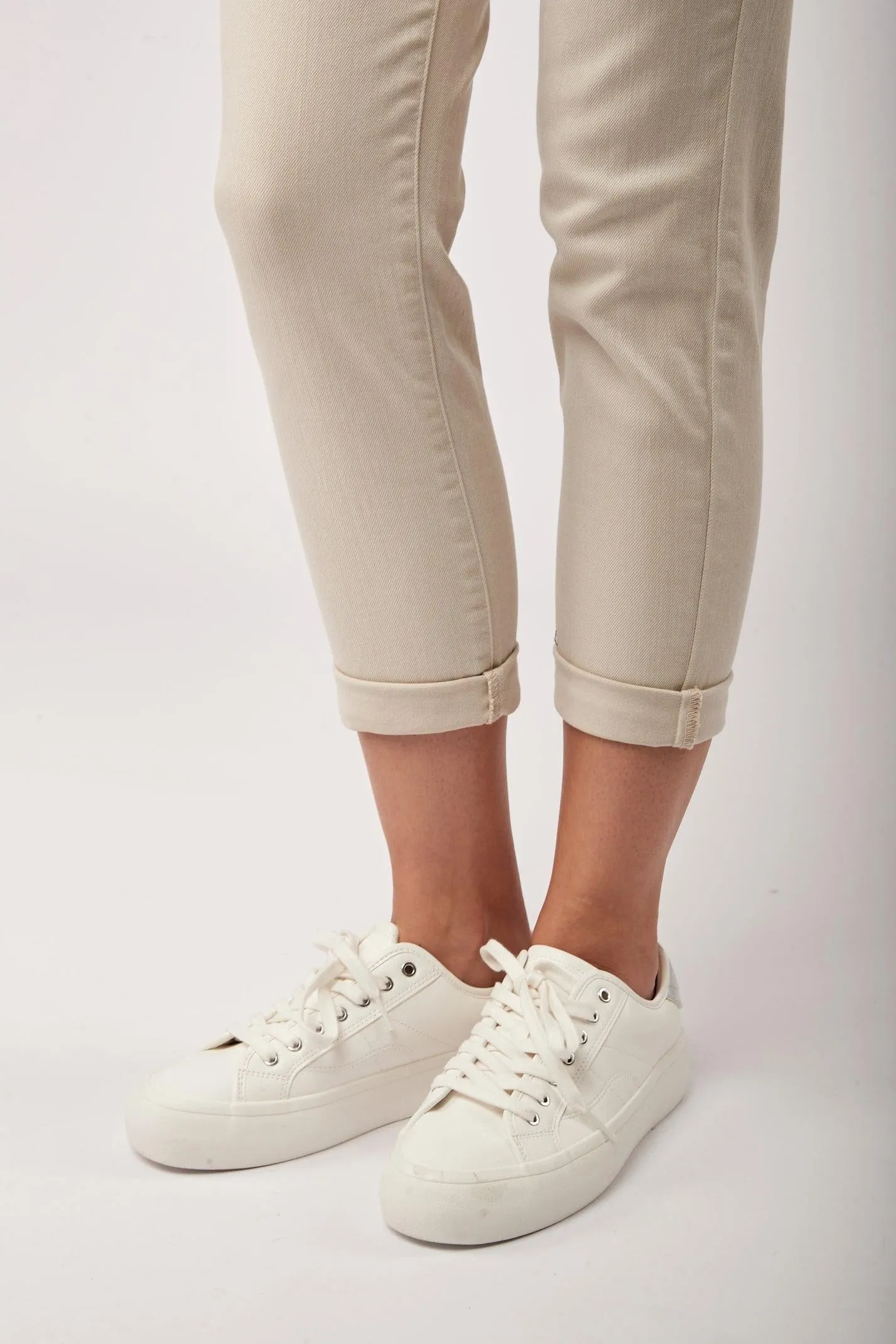 Toxik3 L20029-C1 High Waist Boyfriend Jeans - Ecru sold by DB3 Online product image thumbnail 4