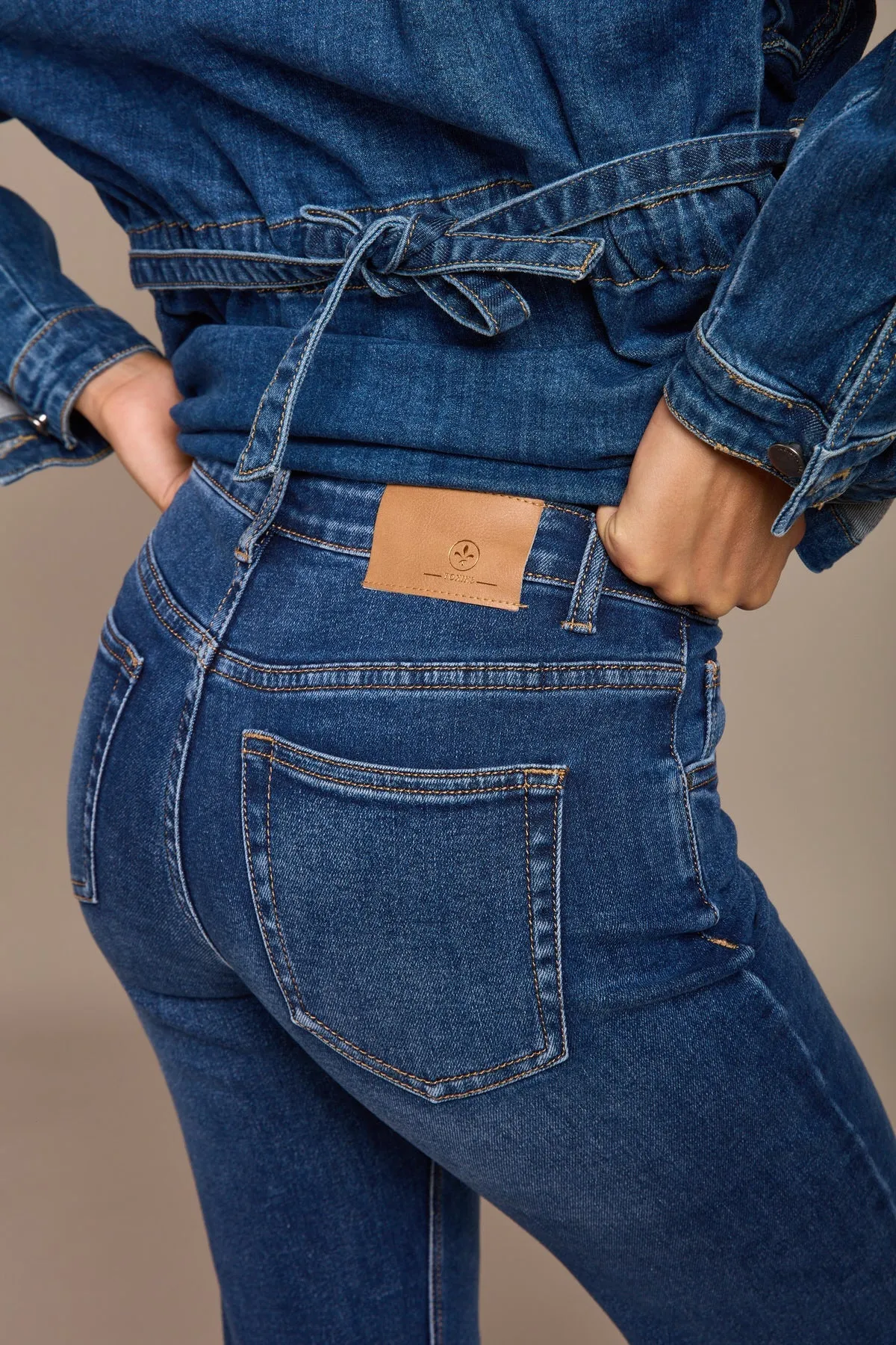 Toxik3 L21274-2 High Rise Straight Cut Jeans - Dark Blue sold by DB3 Online product image thumbnail 2