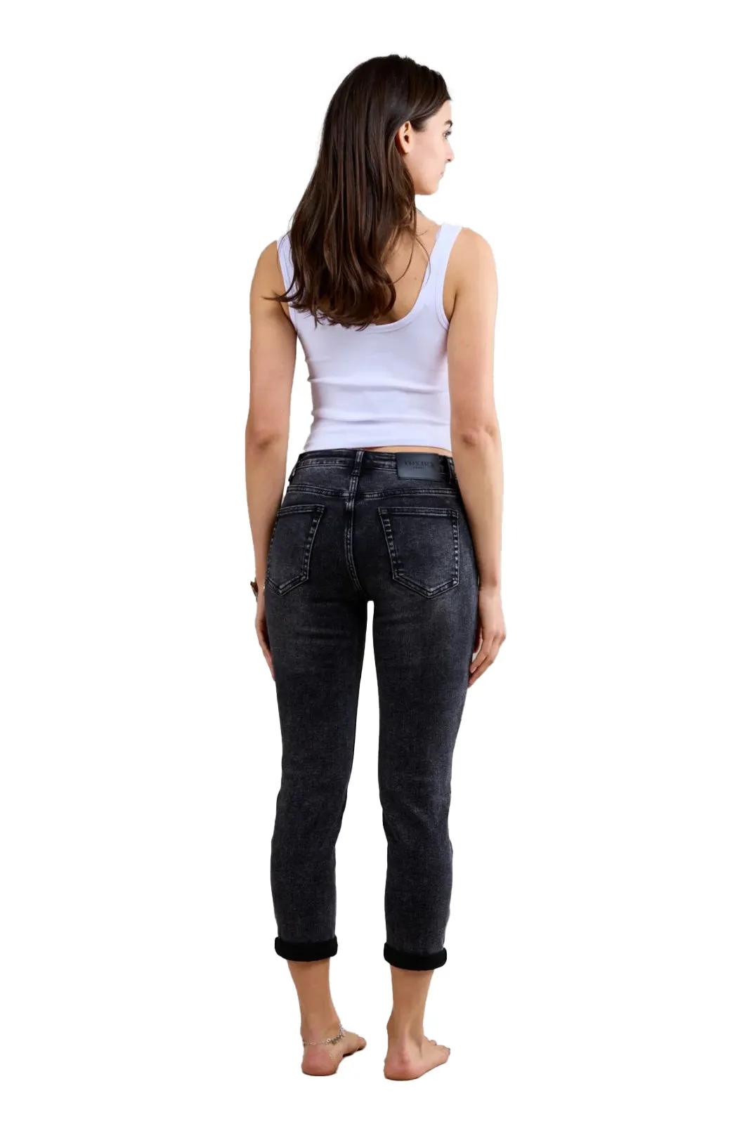 Toxik3 L20029-37 High Waist Boyfriend Jeans - Black sold by DB3 Online product image thumbnail 3