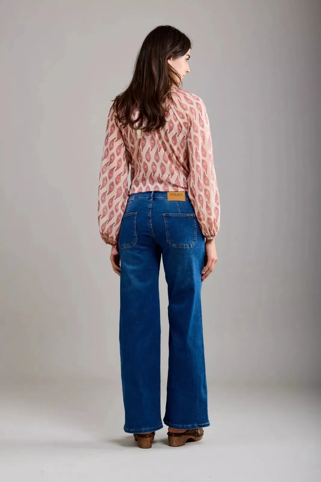 Toxik3 G0399-2 High Waist Wide Leg Jeans - Mid Blue sold by DB3 Online product image thumbnail 3