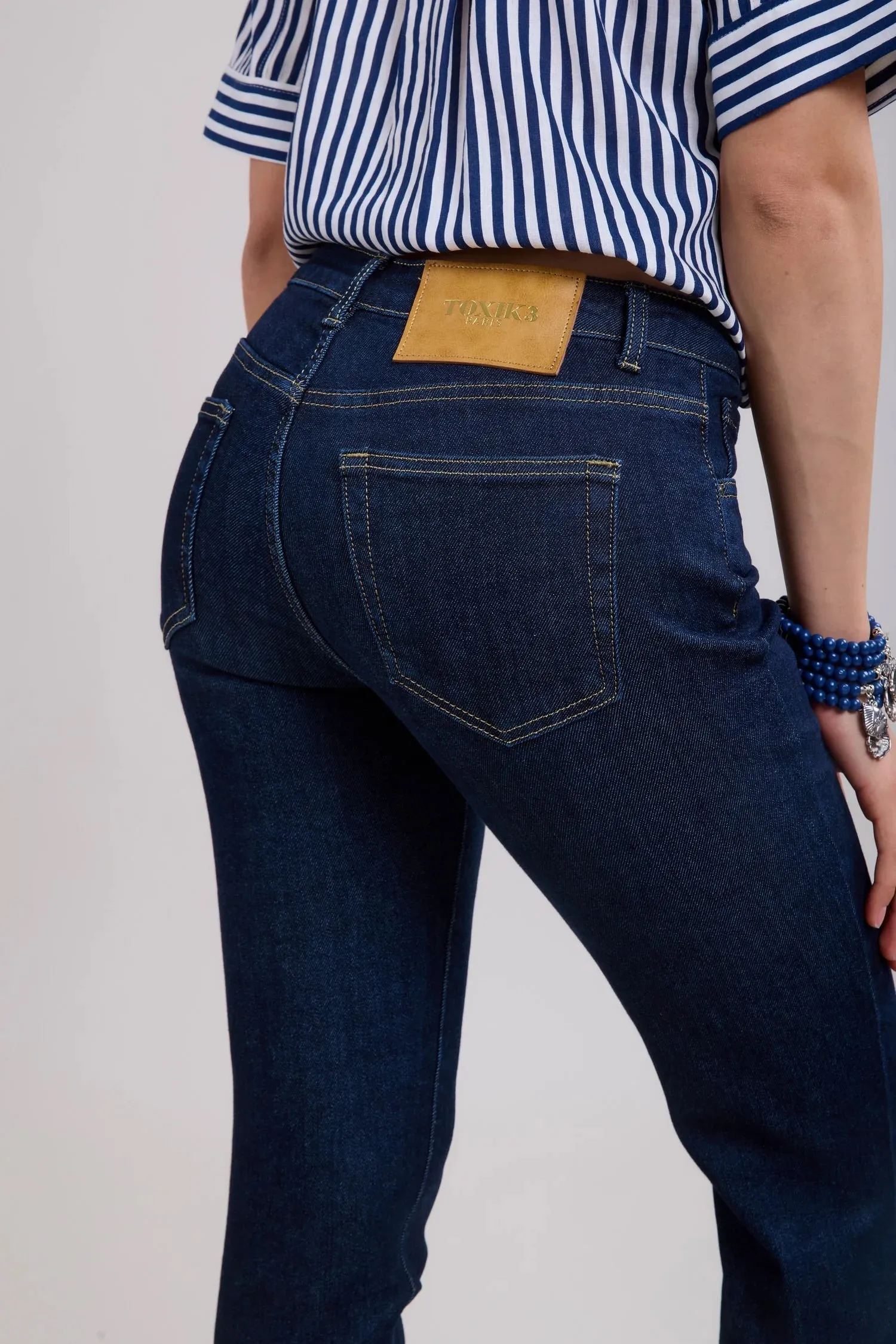 Toxik3 L20029-A High Waist Boyfriend Jeans - Raw Blue sold by DB3 Online product image thumbnail 4