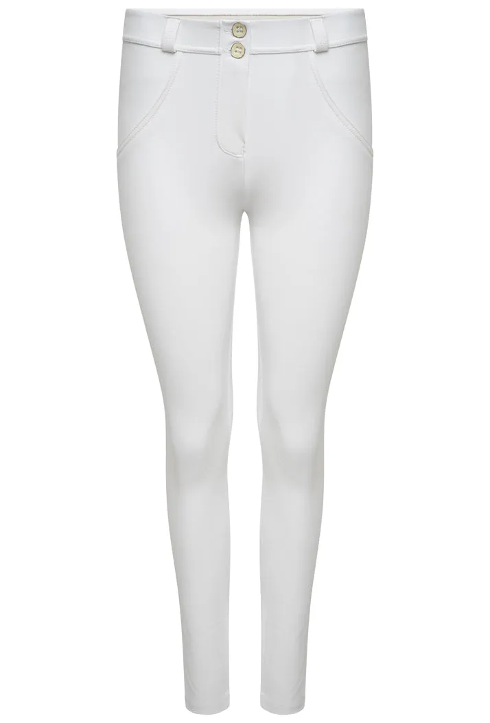 Freddy Faux Leather Mid-Rise Skinny WR.UP® Trousers - White sold by DB3 Online