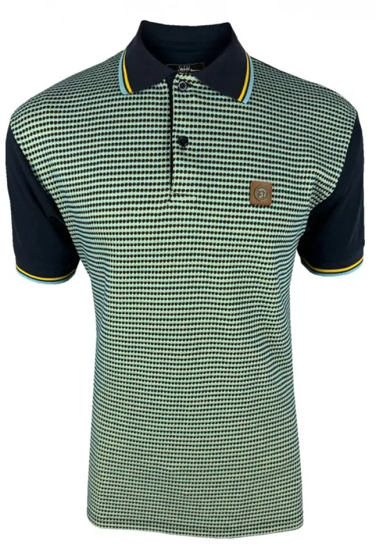 Trojan Birdseye Panel Polo Shirt - Navy sold by DB3 Online