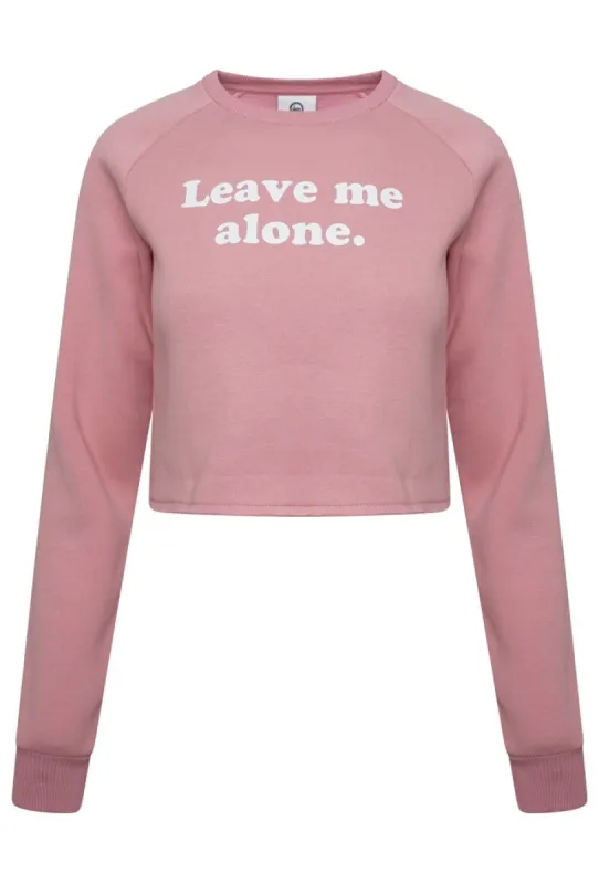 HYPE LEAVE ME CROP CREW SWEATSHIRT - PINK sold by DB3 Online