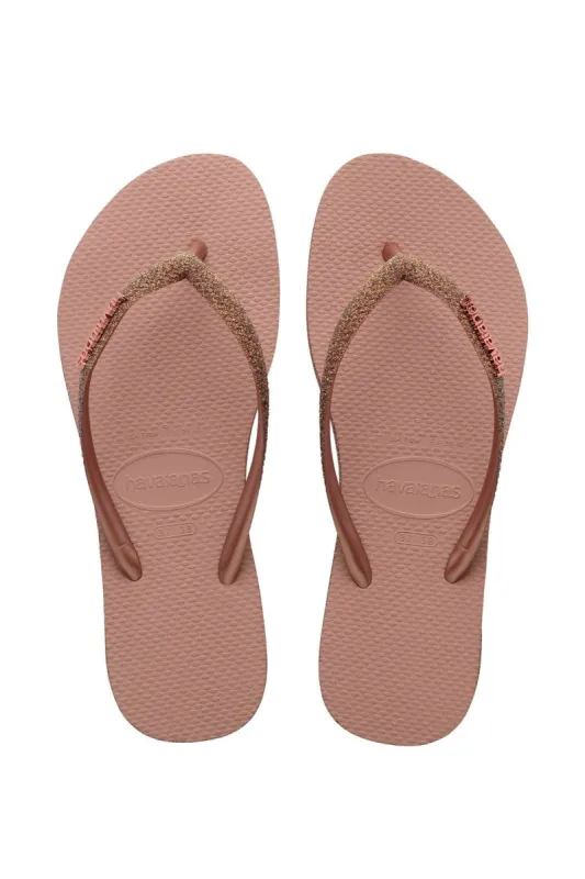Havaianas Slim Sparkle II Flip Flops - Crocus Rose sold by DB3 Online