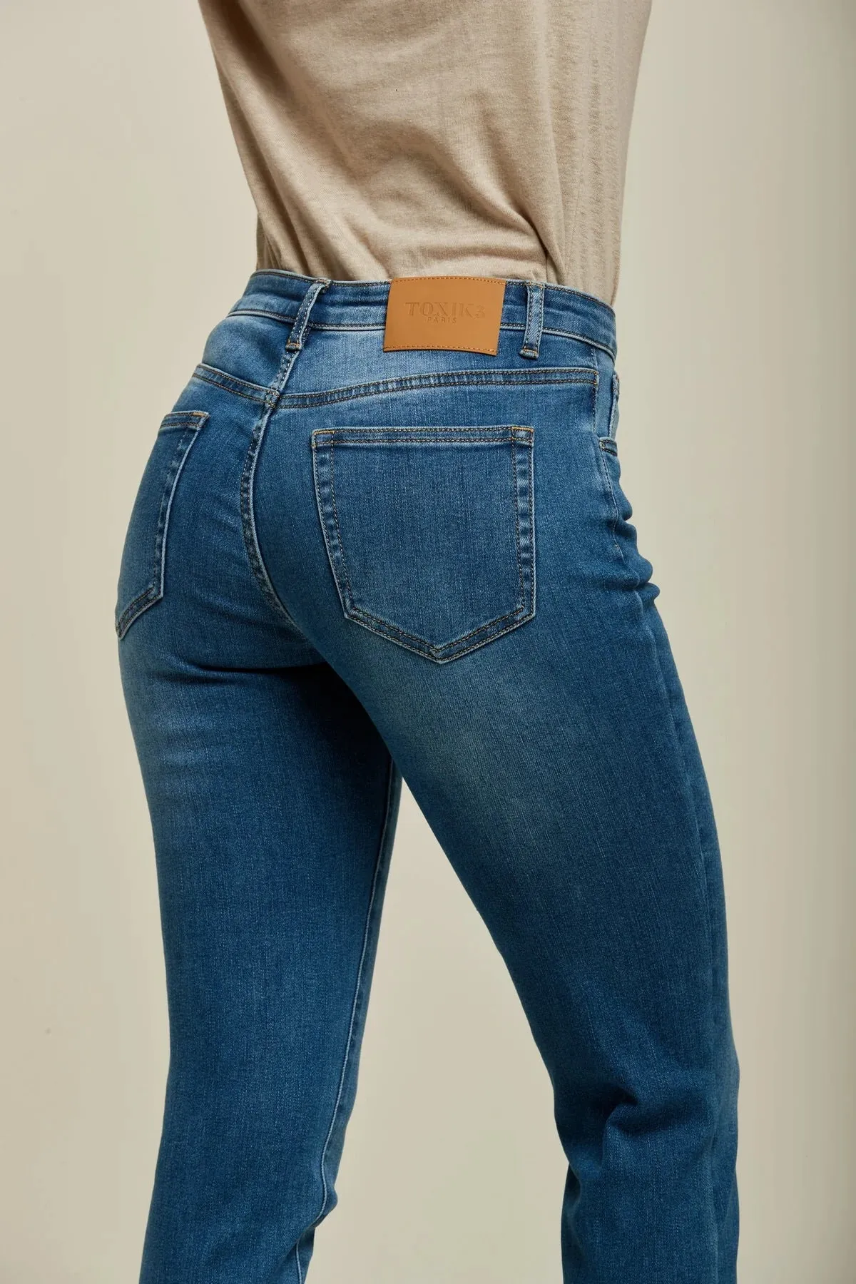 Toxik3 L20029-34 High Waist Boyfriend Jeans - Blue sold by DB3 Online product image thumbnail 5