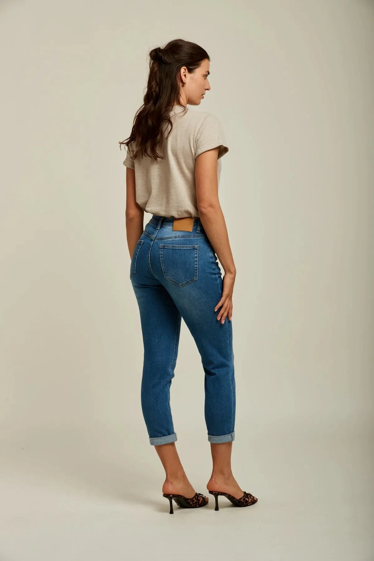 Toxik3 L20029-34 High Waist Boyfriend Jeans - Blue sold by DB3 Online product image thumbnail 2
