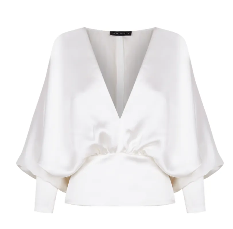 Sophie et Voila Plunged Crepe Top sold by DYLANLEX