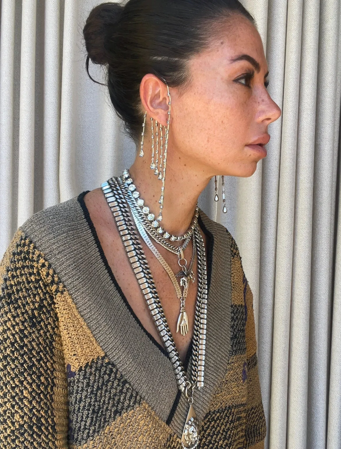 Silver Fiona Earrings sold by DYLANLEX product image thumbnail 4