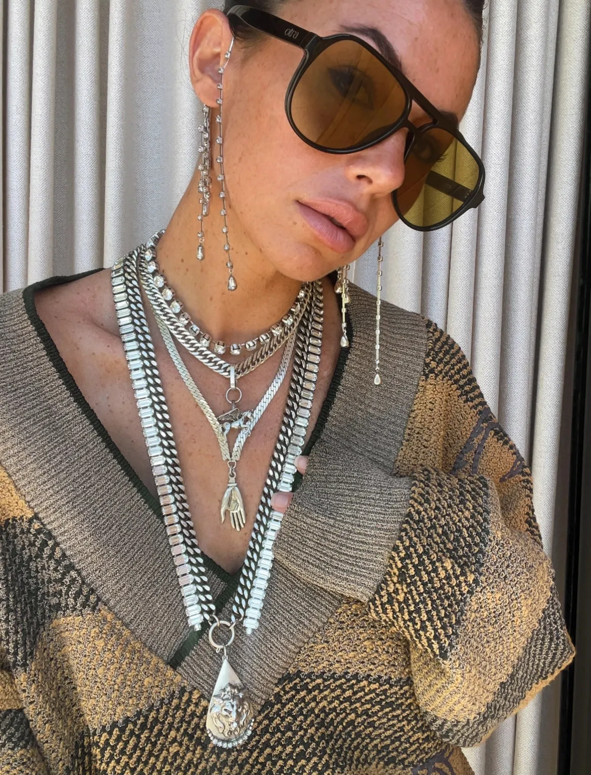 Silver Fiona Earrings sold by DYLANLEX product image thumbnail 2