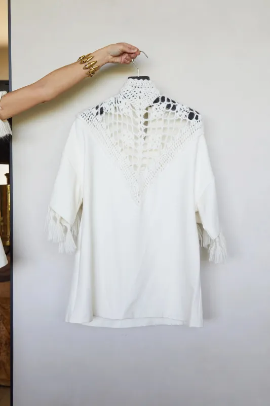 Tete by Odette x DLEX Crochet V-Neck T Shirt made by DYLANLEX