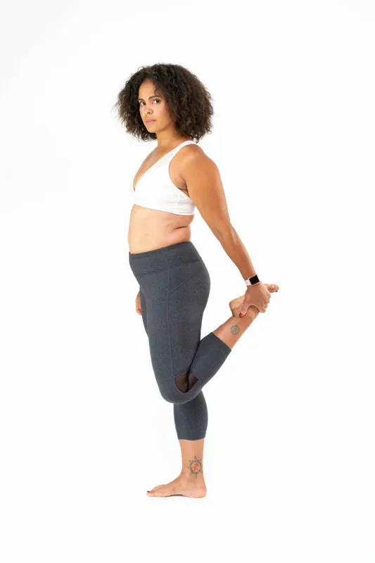Go Commando Yoga, Capri Heather Gray sold by Dear Kate