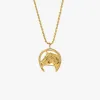 Gold Lucky Horseshoe Pendant Necklace sold by Degs & Sal